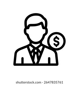 Valor comercial ao lado de moeda de dólar. Ilustração de símbolo de ícone