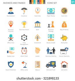 Business and FIinance Colorful Icons Set 01