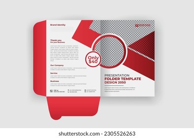 Business file folder design template and modern layout