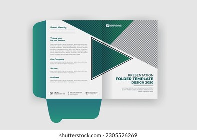 Business file folder design template and modern layout