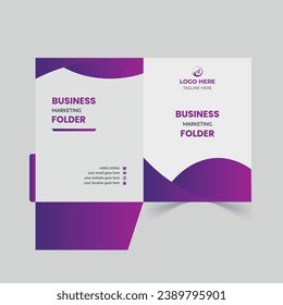 Business file folder design template.