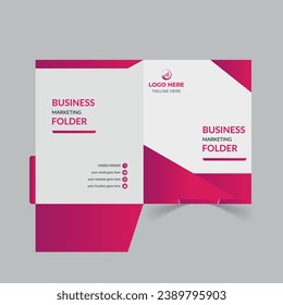 Business file folder design template.