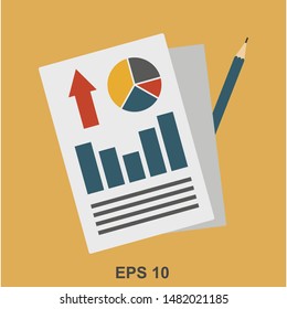 business files icon colorful and isolated vector illustration