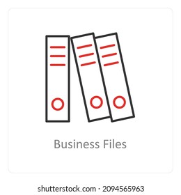 Business Files Or Record Icon Concept