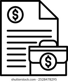 Business Files Vector Illustration Icon