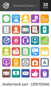 Business Filled Round Corner Icons