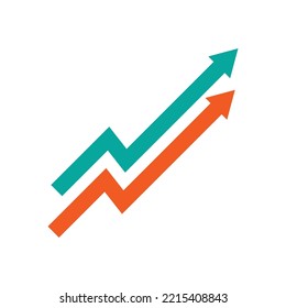 Business finance arrow  logo ilustration vector template
