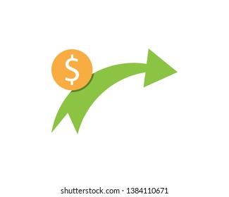 Business finance arrow logo vector
