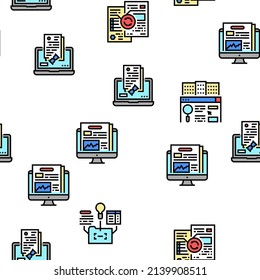 Illustration zum Thema "Business Finance Audit"mit nahtlosem Muster