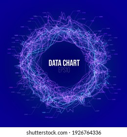 Business finance background. Financial chart. 3d vector. Vector data. Stock vector. Circle graph