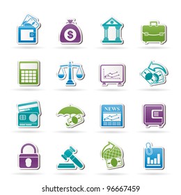 Business, Finance And Bank Icons - Vector Icon Set