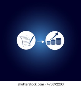 Business finance career icons