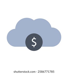 Business and finance in the cloud illustrated in vector on white background