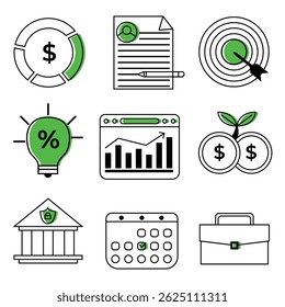 Business and finance College icons