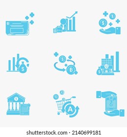 Business Finance Concept Icon Design, Infographic Of Money, Invesment Illustration sign Vector