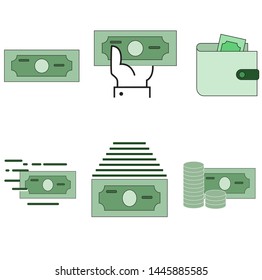 business or finance concept, money icon vector design, wallet icon  design, dollar, payment symbol illustration, sign and symbol for app or web design.