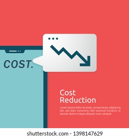 business finance crisis concept. cost reduction management. arrow line decrease money graph fall down symbol. economy stretching rising drop. lost bankrupt declining. loss of income.