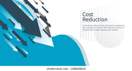 business finance crisis concept. money fall down symbol. arrow decrease economy stretching rising drop. lost crisis bankrupt declining. cost reduction. loss of income. vector illustration.