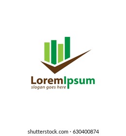 Business finance design logo in green color