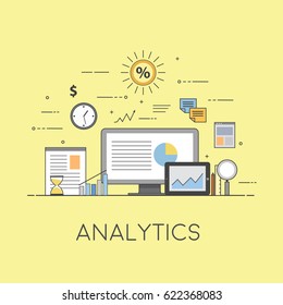 Business and Finance. Digital technologies. Analytics. Charts and reports