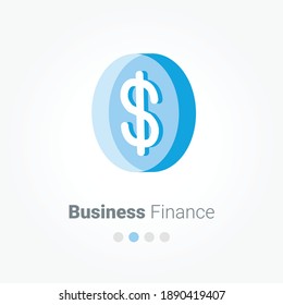 Business Finance, Dollar Cain vector icon