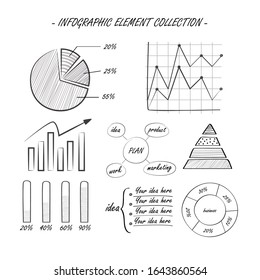 business finance doodle hand drawn elements.