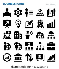 Business Finance Economics Vector Icon Set