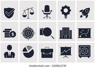 Business and finance elements set icon symbol template for graphic and web design collection logo vector illustration