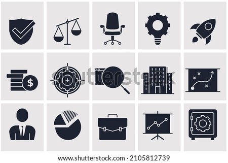 Business and finance elements set icon symbol template for graphic and web design collection logo vector illustration