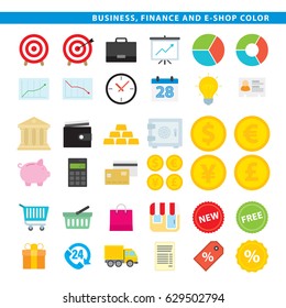 business finance & e-shop color