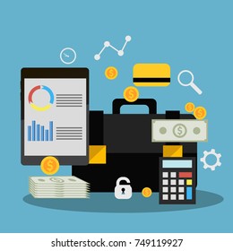 Business  finance flat concept vector eps 10 