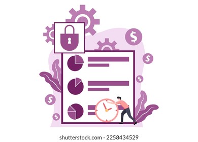 Business Finance Flat Design Illustration