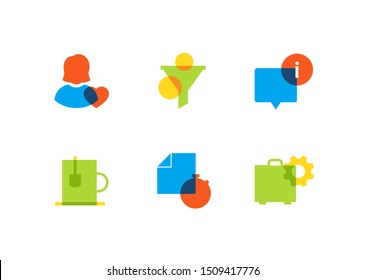 Business and finance - flat design style icons set