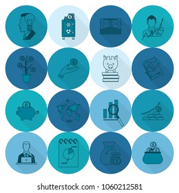 Business and Finance, Flat Icon Set. Simple and Minimalistic Style. Vector
