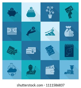 Business and Finance, Flat Icon Set. Simple and Minimalistic Style. Vector
