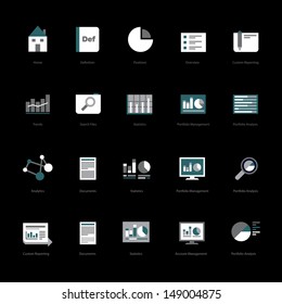 Business and Finance Flat icons for Web and Mobile App 