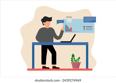 Business Finance Flat Illustration Design 