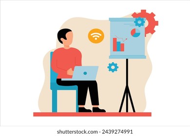 Business Finance Flat Illustration Design 