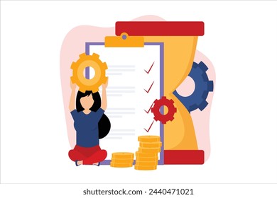 Business Finance Flat Illustration Design 