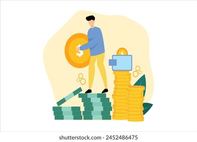Business Finance Flat Illustration Design