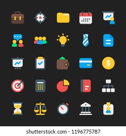 Business Finance Flat Vector Icon Set