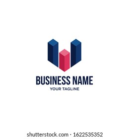 business and finance graph logo vector
