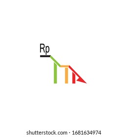 Business finance graph logo vector image