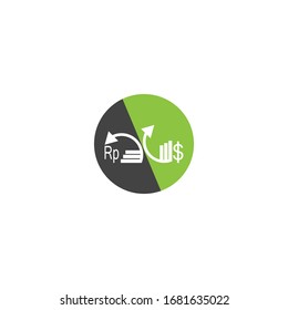 Business finance graph logo vector image