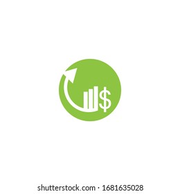 Imagen vectorial del logotipo del gráfico de finanzas empresariales