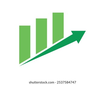 business finance grow chart vector on transparent background