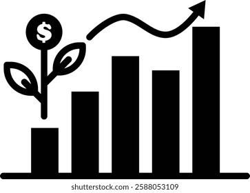Business Finance Growing Chart Icon
