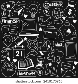 Business and finance handrawn doodle vector design