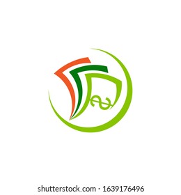 Business and finance icon, abstract bills, currency
