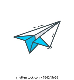 Business Finance Icon Paper Plane
